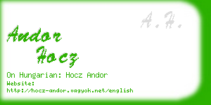 andor hocz business card